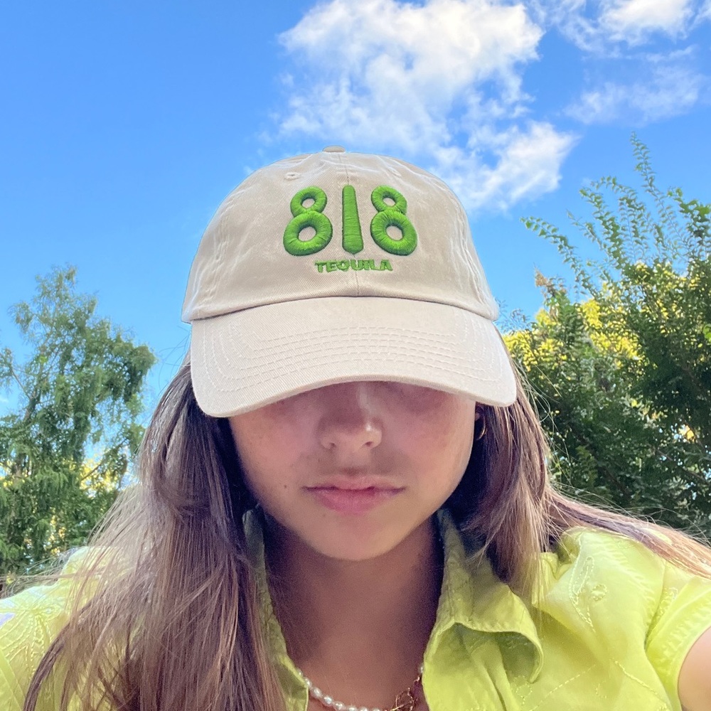 Tan & Green Kendall Jenner 818 Tequila Embroidered Dad Hat